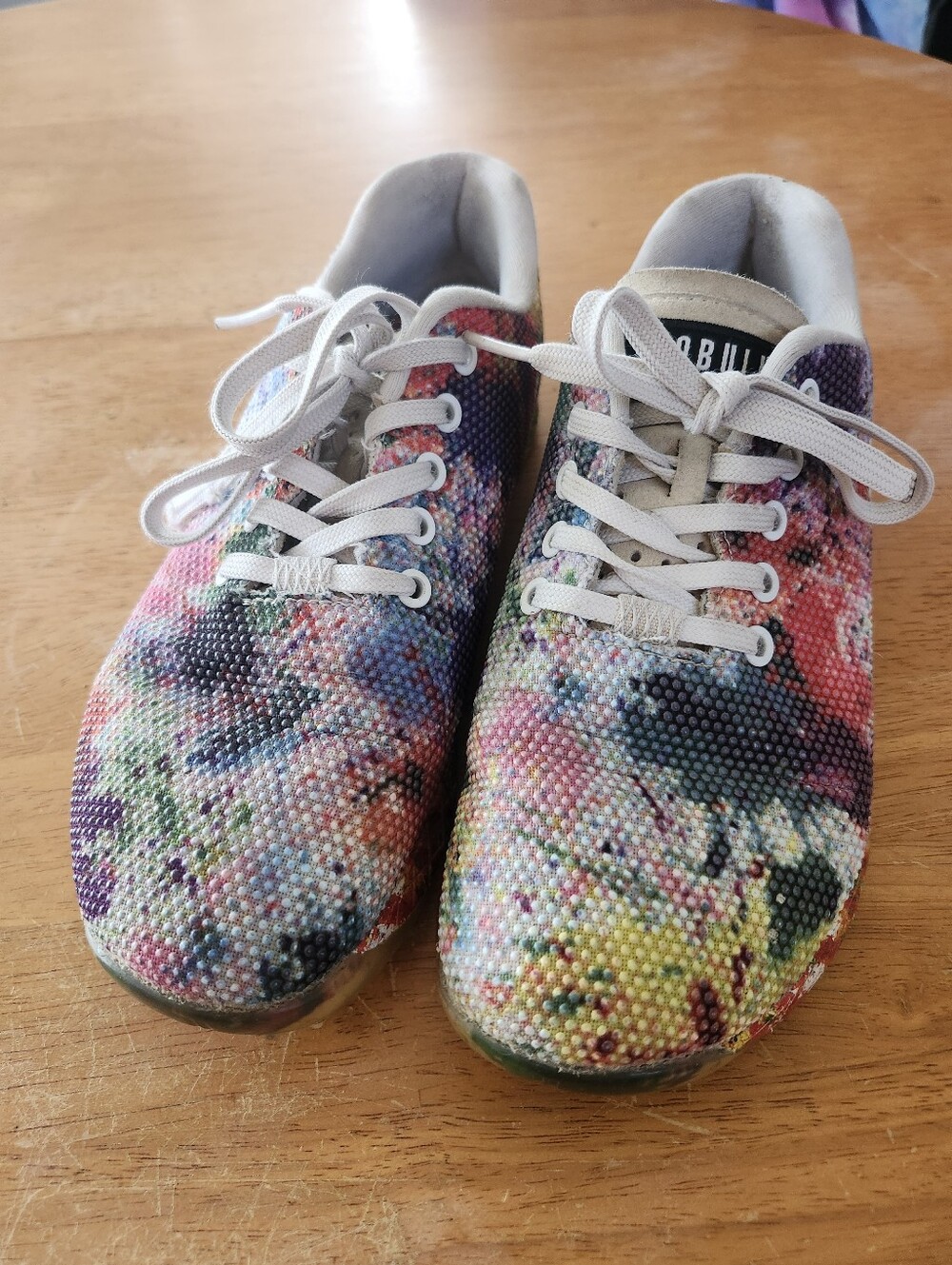 NOBULL Outwork Training Shoes Multicolor Floral Splatter, Pride, Size 8